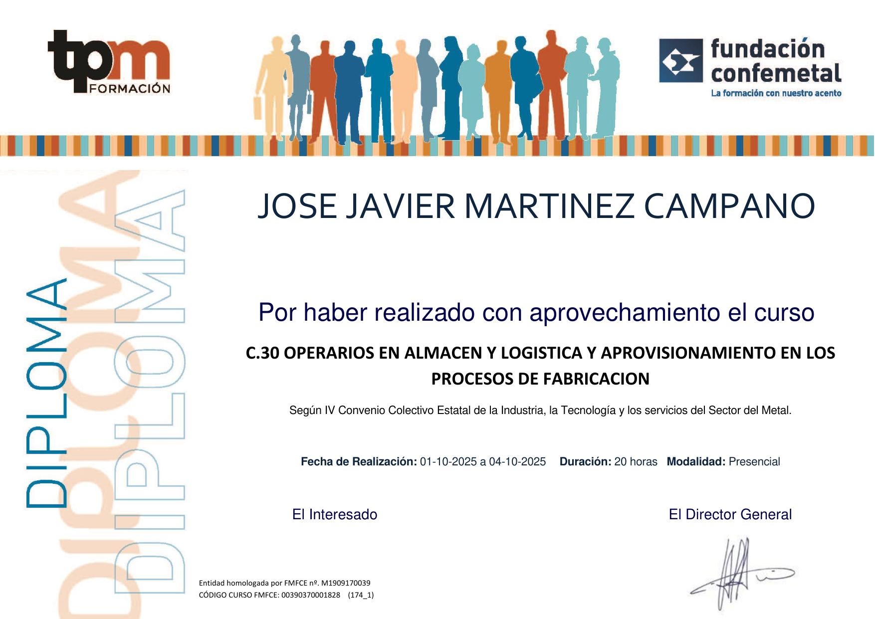 Previsualización de C.30 Operarios en almacén y logística y aprovisionamiento en los procesos de fabricación